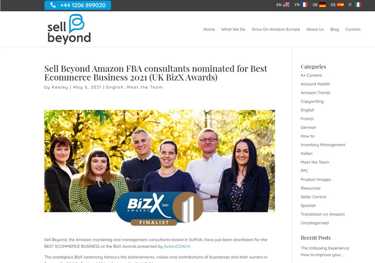 BizX Ecommerce Award